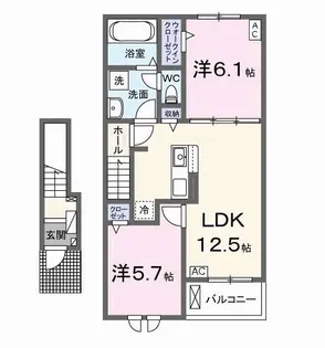 エス ウィステリア I【2階】の間取り