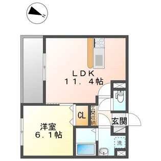 サニードエルII【3階】の間取り