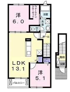 グランデレジデンス・トレ【2階】の間取り