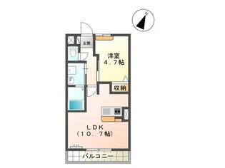 メゾン・プラヴィM【1階】の間取り