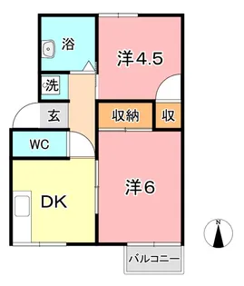 プレジール堀田 5号棟【2階】の間取り