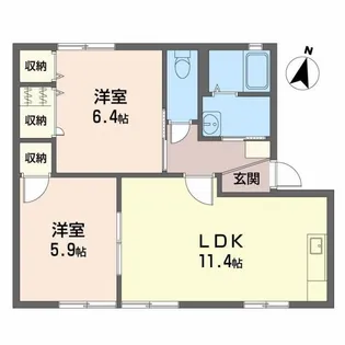 ディアスETO【1階】の間取り
