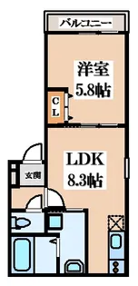 フジパレス鴻池新田駅北【2階】の間取り
