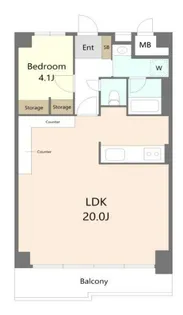 ソフトタウン晴海【4階】の間取り