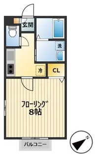 ドミールブラシェ市川【1階】の間取り