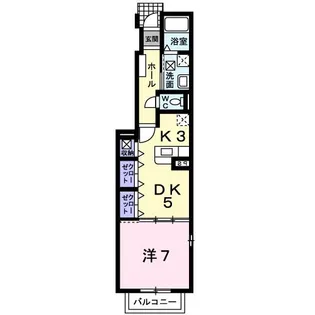 ブリーゼSK A【1階】の間取り