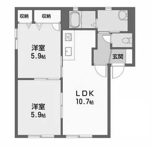 バリュージュ古川南 A・B棟【1階】の間取り