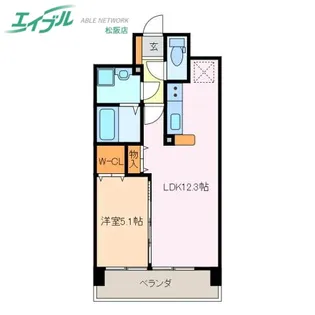 アンジューVI【4階】の間取り