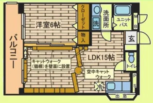 梅が丘森ビル(ペットと暮らす)【5階】の間取り