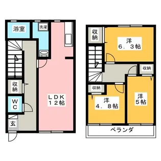 グレイス・パル国立A【1階】の間取り