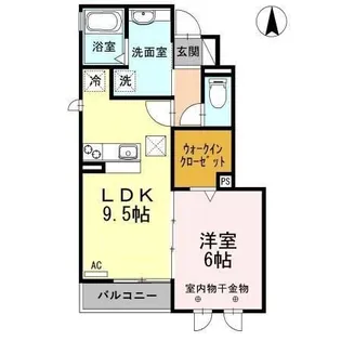サニーハイツIII【1階】の間取り