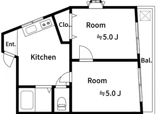 コーポツーエイト【4階】の間取り