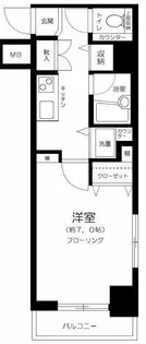 パレステュディオ ドルチェ 日本橋イースト【6階】の間取り