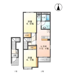 SANSA 盛南【2階】の間取り