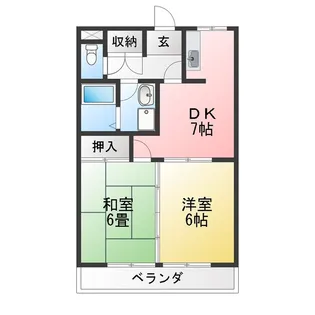 エーデルワイス八幡【2階】の間取り