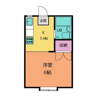 ハイツ志賀【1階】の間取り