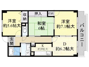 サウスファーム【1階】の間取り