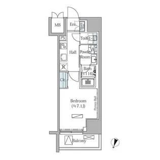 MODIER BUNKYO MEJIRODAI【4階】の間取り