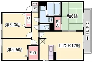 メリーファンテン【2階】の間取り