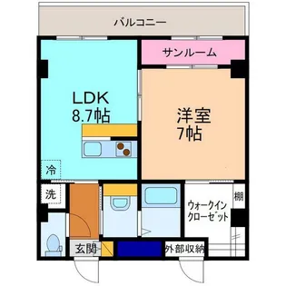 アベニューヒルズK【2階】の間取り