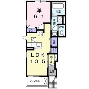 グラシオ南町田【1階】の間取り