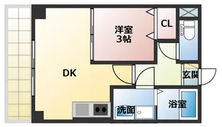 ベルシティ霞城【2階】の間取り