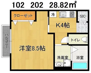アンテノール【1階】の間取り
