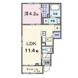 吉津町アパート(028745401)【1階】の間取り