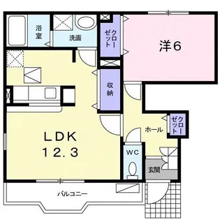 パーク ヒルズ1番館【1階】の間取り