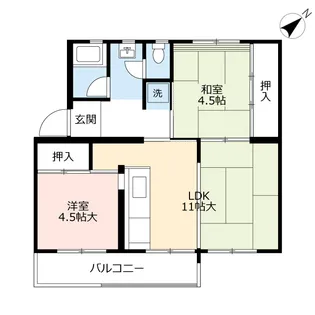 UR日の里【5階】の間取り