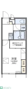 レオパレスハピネス安中【1階】の間取り