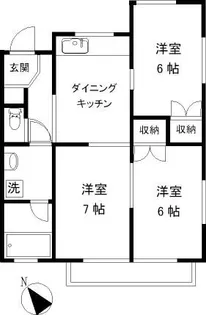 クレスト南足柄【1階】の間取り