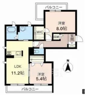 シャーメゾン春日【3階】の間取り