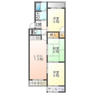 大谷ヒルズA【2階】の間取り