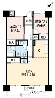 UR武庫川【11階】の間取り