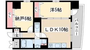 ミールズ江坂【3階】の間取り