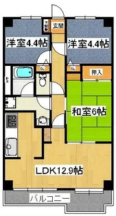 グリーンパーク船橋【6階】の間取り