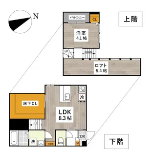 ADC緑町マーレIII【1階】の間取り
