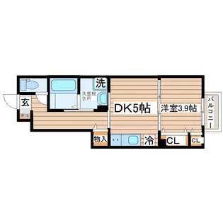 エクシリア東仙台I【1階】の間取り