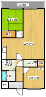 倉敷サンコーポ【9階】の間取り