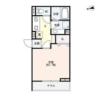 Croix Rousse Deux(クロワルースドゥー)【1階】の間取り