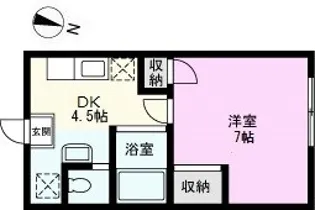 メゾンテベール【2階】の間取り