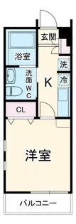 クラスタージュ西都賀【1階】の間取り