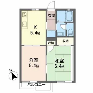 フレグランス島崎【2階】の間取り