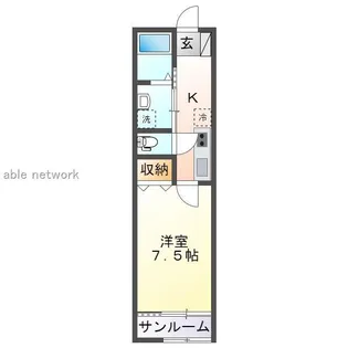 アイリスWEST【1階】の間取り