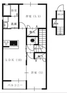 カーサ・パーチェ 南棟【2階】の間取り