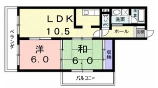 リバーサイドA【3階】の間取り