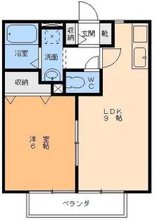 ソレジオ枝松【1階】の間取り
