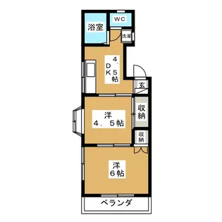グランデュール高舟台B棟【1階】の間取り