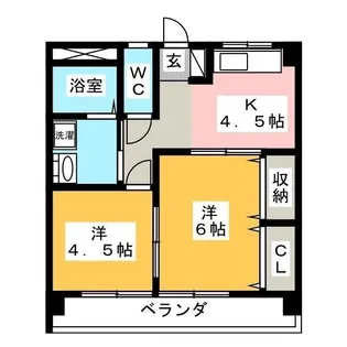 メゾン川崎【4階】の間取り